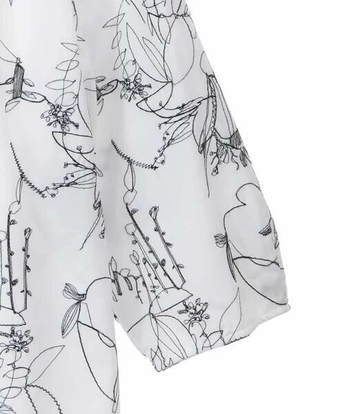 HIROKO BIS GRANDE / ヒロコビス グランデ シャツ・ブラウス | 【大きいサイズ】線描き刺繍デザインブラウス /洗える | 詳細4