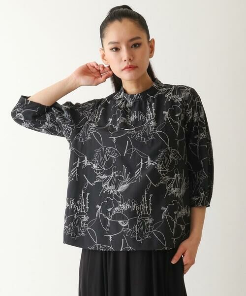 HIROKO BIS GRANDE / ヒロコビス グランデ シャツ・ブラウス | 【大きいサイズ】線描き刺繍デザインブラウス /洗える | 詳細17