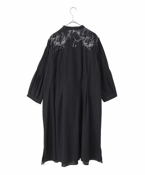 HIROKO BIS GRANDE / ヒロコビス グランデ シャツ・ブラウス | 【大きいサイズ】線描き刺繍ロング丈ブラウス /洗える | 詳細14