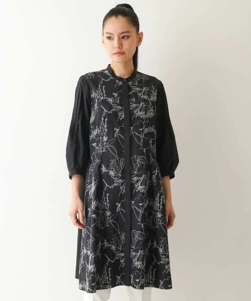 HIROKO BIS GRANDE / ヒロコビス グランデ シャツ・ブラウス | 【大きいサイズ】線描き刺繍ロング丈ブラウス /洗える | 詳細20