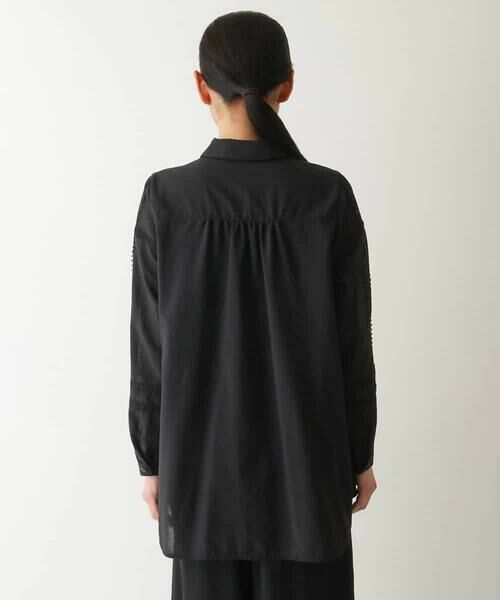 HIROKO BIS GRANDE / ヒロコビス グランデ シャツ・ブラウス | 【大きいサイズ】デコレーション刺繍ドライシアーシャツ /洗濯機で洗える | 詳細8