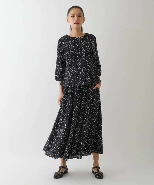 HIROKO BIS GRANDE / ヒロコビス グランデ シャツ・ブラウス | 【大きいサイズ】シアーチェックドットプリントブラウス /洗える | 詳細11