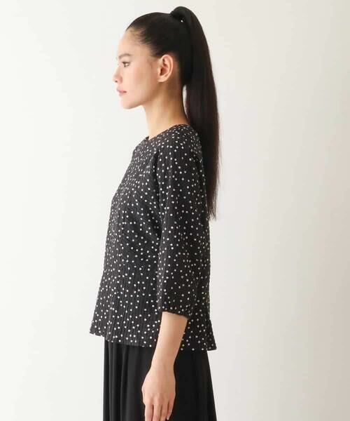 HIROKO BIS GRANDE / ヒロコビス グランデ シャツ・ブラウス | 【大きいサイズ】シアーチェックドットプリントブラウス /洗える | 詳細9