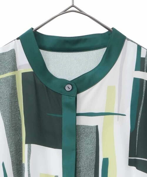 HIROKO BIS GRANDE / ヒロコビス グランデ ロング・マキシ丈ワンピース | 【大きいサイズ】グラフィカルプリントデザインワンピース /洗濯機で洗える | 詳細2