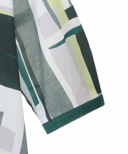 HIROKO BIS GRANDE / ヒロコビス グランデ ロング・マキシ丈ワンピース | 【大きいサイズ】グラフィカルプリントデザインワンピース /洗濯機で洗える | 詳細3