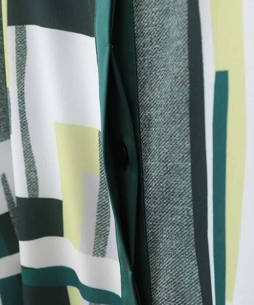 HIROKO BIS GRANDE / ヒロコビス グランデ ロング・マキシ丈ワンピース | 【大きいサイズ】グラフィカルプリントデザインワンピース /洗濯機で洗える | 詳細5