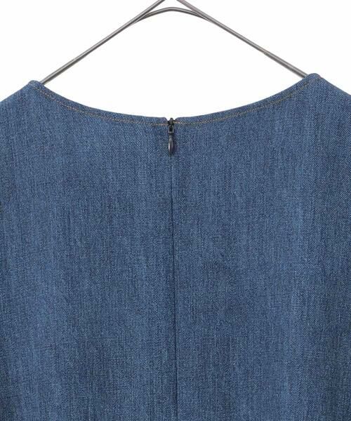 HIROKO BIS GRANDE / ヒロコビス グランデ ロング・マキシ丈スカート | 【大きいサイズ】サイドプリーツデニム風ジャンパースカート /洗える | 詳細3