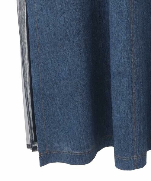 HIROKO BIS GRANDE / ヒロコビス グランデ ロング・マキシ丈スカート | 【大きいサイズ】サイドプリーツデニム風ジャンパースカート /洗える | 詳細4