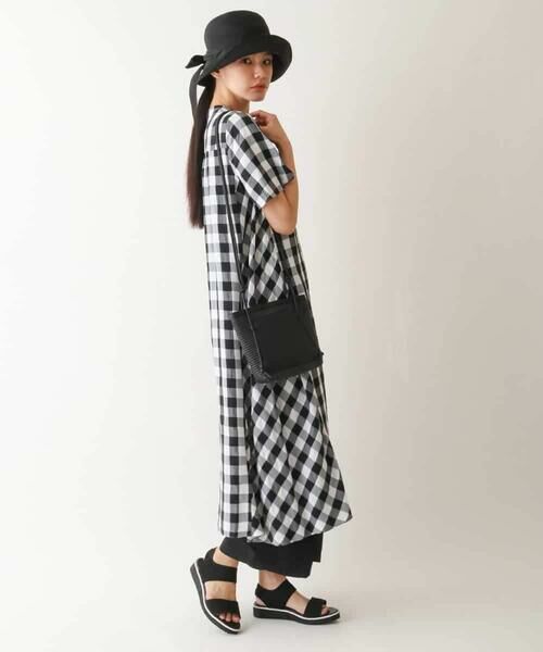 HIROKO BIS GRANDE / ヒロコビス グランデ ロング・マキシ丈ワンピース | 【大きいサイズ】ギンガムサッカーデザインワンピース /洗える | 詳細11