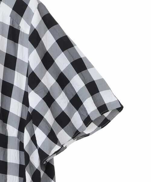 HIROKO BIS GRANDE / ヒロコビス グランデ ロング・マキシ丈ワンピース | 【大きいサイズ】ギンガムサッカーデザインワンピース /洗える | 詳細3