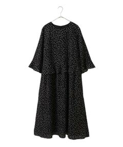 HIROKO BIS GRANDE / ヒロコビス グランデ ロング・マキシ丈ワンピース | 【大きいサイズ】シアーチェックドットプリントワンピース /洗える