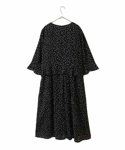 HIROKO BIS GRANDE / ヒロコビス グランデ ロング・マキシ丈ワンピース | 【大きいサイズ】シアーチェックドットプリントワンピース /洗える | 詳細1