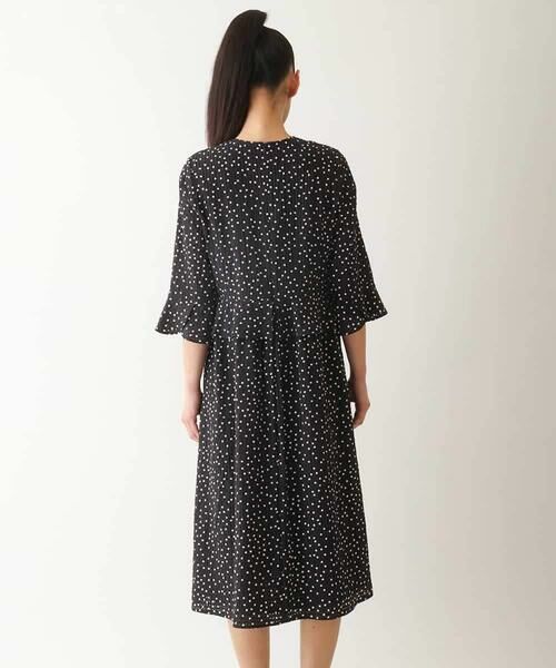 HIROKO BIS GRANDE / ヒロコビス グランデ ロング・マキシ丈ワンピース | 【大きいサイズ】シアーチェックドットプリントワンピース /洗える | 詳細10