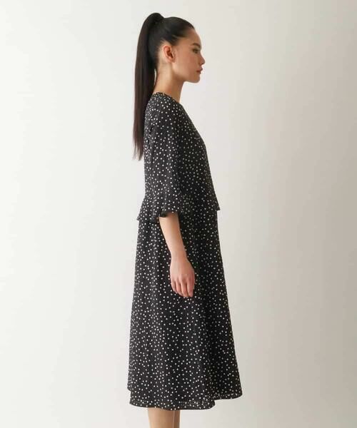 HIROKO BIS GRANDE / ヒロコビス グランデ ロング・マキシ丈ワンピース | 【大きいサイズ】シアーチェックドットプリントワンピース /洗える | 詳細9