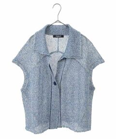 HIROKO BIS GRANDE / ヒロコビス グランデ ベスト | 【大きいサイズ】カラーミックスニットジレ