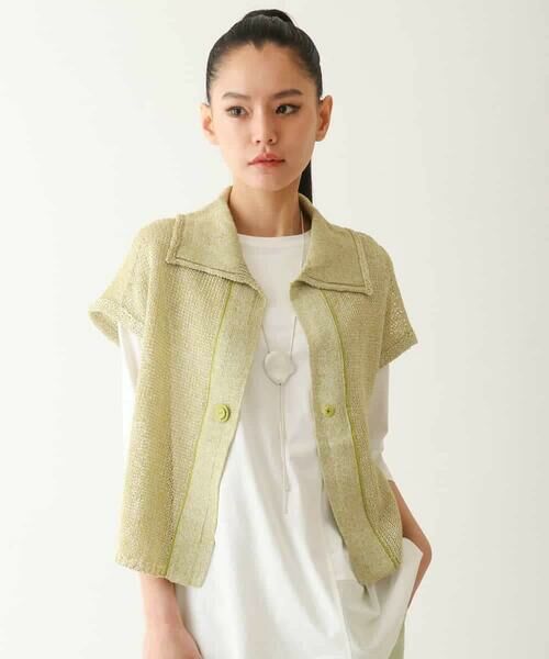 HIROKO BIS GRANDE / ヒロコビス グランデ ベスト | 【大きいサイズ】カラーミックスニットジレ | 詳細10