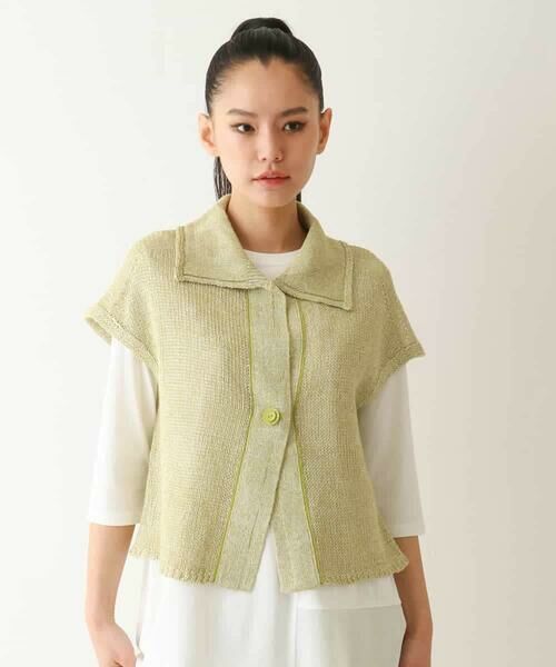 HIROKO BIS GRANDE / ヒロコビス グランデ ベスト | 【大きいサイズ】カラーミックスニットジレ | 詳細7