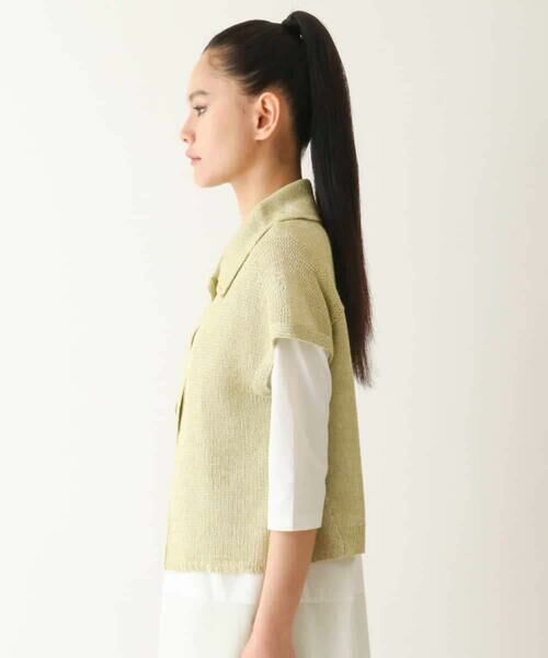 HIROKO BIS GRANDE / ヒロコビス グランデ ベスト | 【大きいサイズ】カラーミックスニットジレ | 詳細8