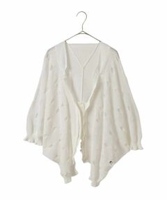 HIROKO BIS GRANDE / ヒロコビス グランデ ニット・セーター | 【大きいサイズ】ドットメッシュニットカーディガン /洗える