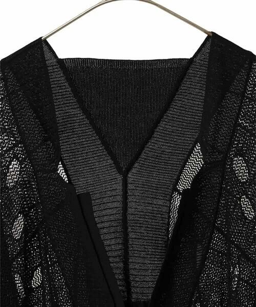 HIROKO BIS GRANDE / ヒロコビス グランデ ニット・セーター | 【大きいサイズ】ドットメッシュニットカーディガン /洗える | 詳細11