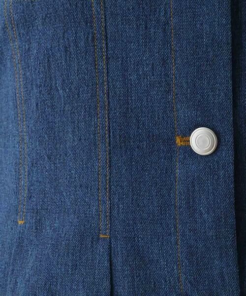 HIROKO BIS GRANDE / ヒロコビス グランデ セットアップ | 【大きいサイズ】デニム風ステッチデザインジャケット /洗濯機で洗える | 詳細7