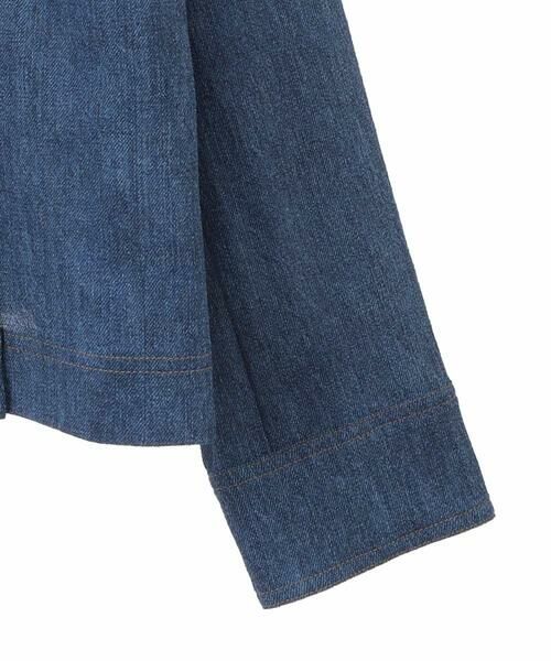 HIROKO BIS GRANDE / ヒロコビス グランデ セットアップ | 【大きいサイズ】デニム風ステッチデザインジャケット /洗濯機で洗える | 詳細8