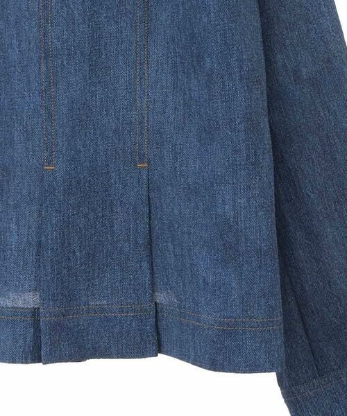 HIROKO BIS GRANDE / ヒロコビス グランデ セットアップ | 【大きいサイズ】デニム風ステッチデザインジャケット /洗濯機で洗える | 詳細9