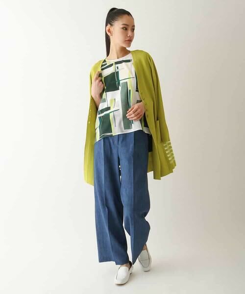 HIROKO BIS GRANDE / ヒロコビス グランデ カットソー | 【大きいサイズ】ブロッキングプリントデザインプルオーバー /洗える | 詳細12