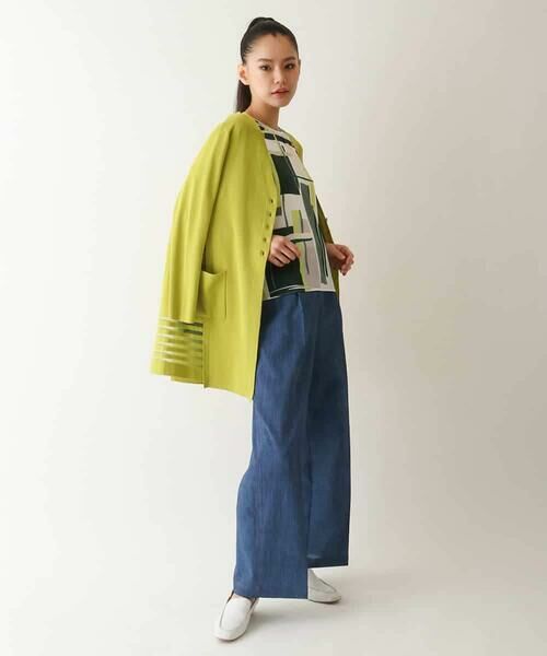 HIROKO BIS GRANDE / ヒロコビス グランデ カットソー | 【大きいサイズ】ブロッキングプリントデザインプルオーバー /洗える | 詳細13