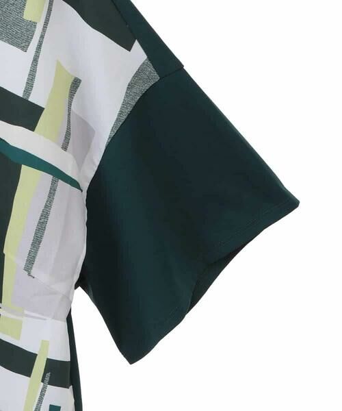 HIROKO BIS GRANDE / ヒロコビス グランデ カットソー | 【大きいサイズ】ブロッキングプリントデザインプルオーバー /洗える | 詳細3