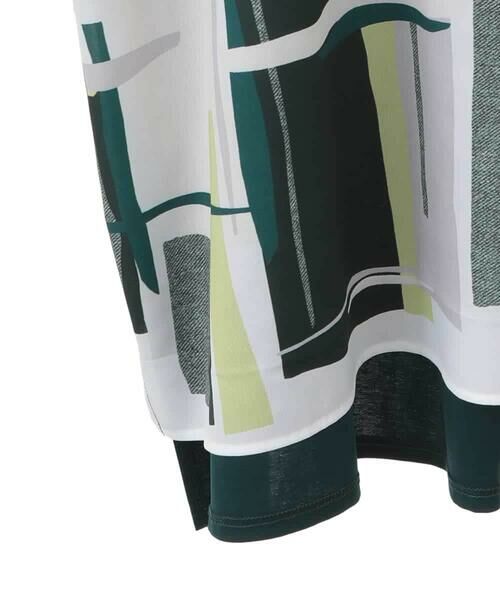 HIROKO BIS GRANDE / ヒロコビス グランデ カットソー | 【大きいサイズ】ブロッキングプリントデザインプルオーバー /洗える | 詳細5