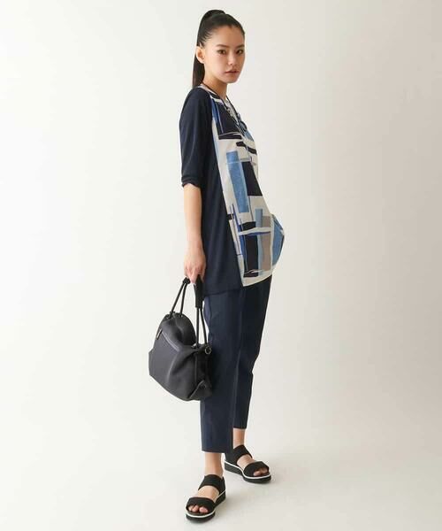 HIROKO BIS GRANDE / ヒロコビス グランデ チュニック | 【大きいサイズ】ブロッキングモチーフデザインチュニック /洗濯機で洗える | 詳細11