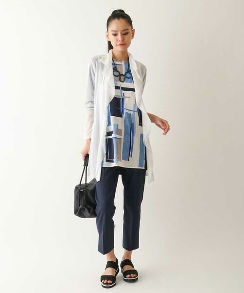 HIROKO BIS GRANDE / ヒロコビス グランデ チュニック | 【大きいサイズ】ブロッキングモチーフデザインチュニック /洗濯機で洗える | 詳細12