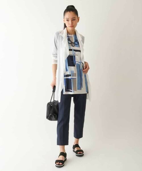 HIROKO BIS GRANDE / ヒロコビス グランデ チュニック | 【大きいサイズ】ブロッキングモチーフデザインチュニック /洗濯機で洗える | 詳細13