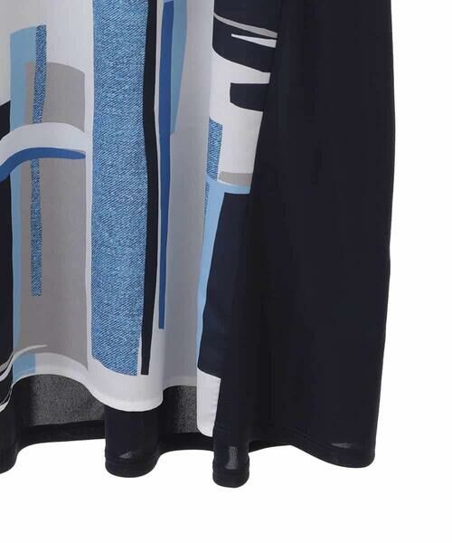 HIROKO BIS GRANDE / ヒロコビス グランデ チュニック | 【大きいサイズ】ブロッキングモチーフデザインチュニック /洗濯機で洗える | 詳細4