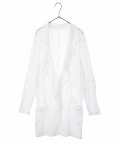 HIROKO BIS GRANDE / ヒロコビス グランデ カーディガン・ボレロ | 【大きいサイズ】ラッフルギャザーチュールジャケット /洗濯機で洗える