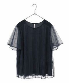 HIROKO BIS GRANDE / ヒロコビス グランデ シャツ・ブラウス | 【大きいサイズ】マジョリカプリーツシアーブラウス /洗える