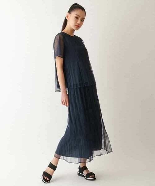 HIROKO BIS GRANDE / ヒロコビス グランデ シャツ・ブラウス | 【大きいサイズ】マジョリカプリーツシアーブラウス /洗える | 詳細12