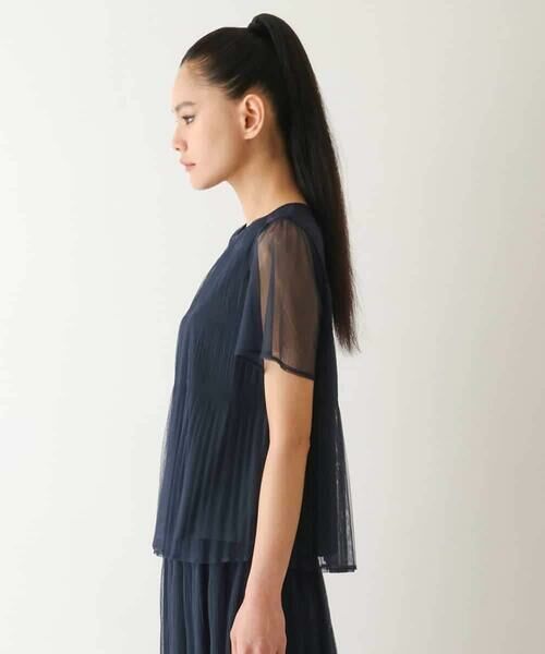 HIROKO BIS GRANDE / ヒロコビス グランデ シャツ・ブラウス | 【大きいサイズ】マジョリカプリーツシアーブラウス /洗える | 詳細8