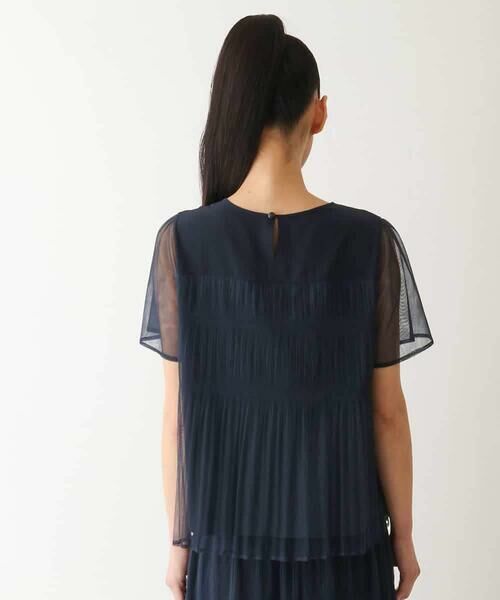 HIROKO BIS GRANDE / ヒロコビス グランデ シャツ・ブラウス | 【大きいサイズ】マジョリカプリーツシアーブラウス /洗える | 詳細9