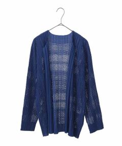 HIROKO BIS GRANDE / ヒロコビス グランデ カーディガン・ボレロ | 【大きいサイズ】プリモーディアルプリーツチェック柄カーディガン /洗える