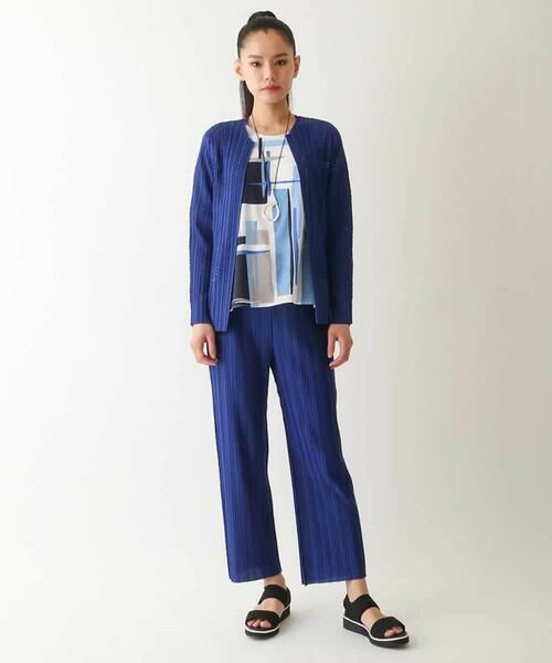 HIROKO BIS GRANDE / ヒロコビス グランデ カーディガン・ボレロ | 【大きいサイズ】プリモーディアルプリーツチェック柄カーディガン /洗える | 詳細11