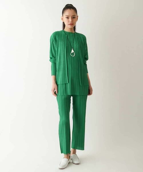 HIROKO BIS GRANDE / ヒロコビス グランデ カーディガン・ボレロ | 【大きいサイズ】プリモーディアルプリーツチェック柄カーディガン /洗える | 詳細15