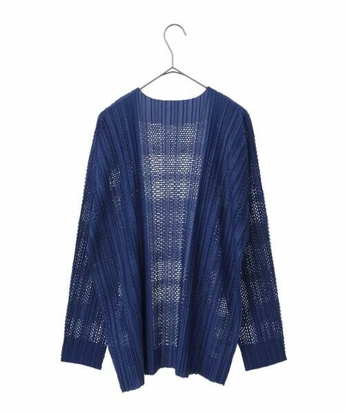 HIROKO BIS GRANDE / ヒロコビス グランデ カーディガン・ボレロ | 【大きいサイズ】プリモーディアルプリーツチェック柄カーディガン /洗える | 詳細2