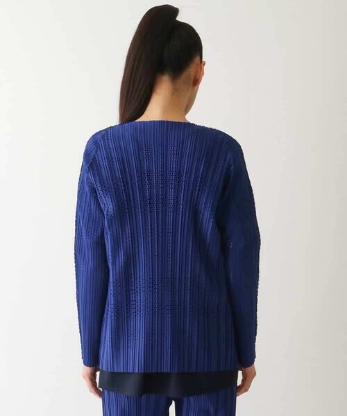 HIROKO BIS GRANDE / ヒロコビス グランデ カーディガン・ボレロ | 【大きいサイズ】プリモーディアルプリーツチェック柄カーディガン /洗える | 詳細9