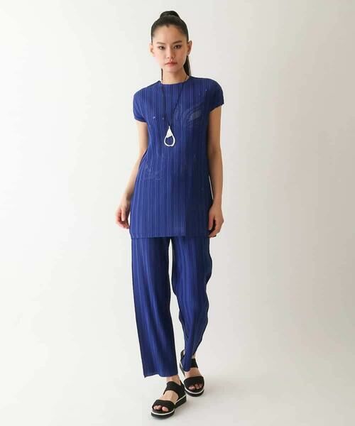 HIROKO BIS GRANDE / ヒロコビス グランデ チュニック | 【大きいサイズ】プリモーディアルプリーツデザインチュニック /洗える | 詳細11