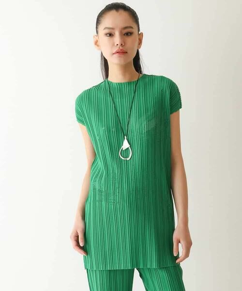 HIROKO BIS GRANDE / ヒロコビス グランデ チュニック | 【大きいサイズ】プリモーディアルプリーツデザインチュニック /洗える | 詳細14