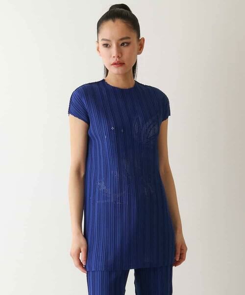 HIROKO BIS GRANDE / ヒロコビス グランデ チュニック | 【大きいサイズ】プリモーディアルプリーツデザインチュニック /洗える | 詳細7