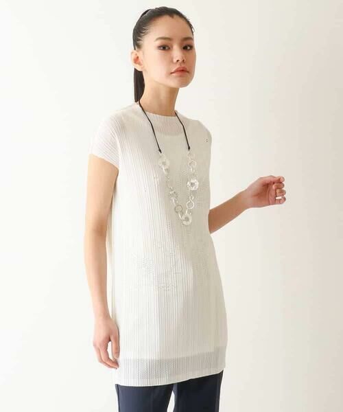 HIROKO BIS GRANDE / ヒロコビス グランデ チュニック | 【大きいサイズ】プリモーディアルプリーツデザインチュニック /洗える | 詳細20