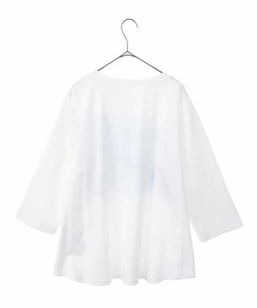 HIROKO BIS GRANDE / ヒロコビス グランデ カットソー | 【大きいサイズ】転写プリントドッキングカットソー /洗える | 詳細1